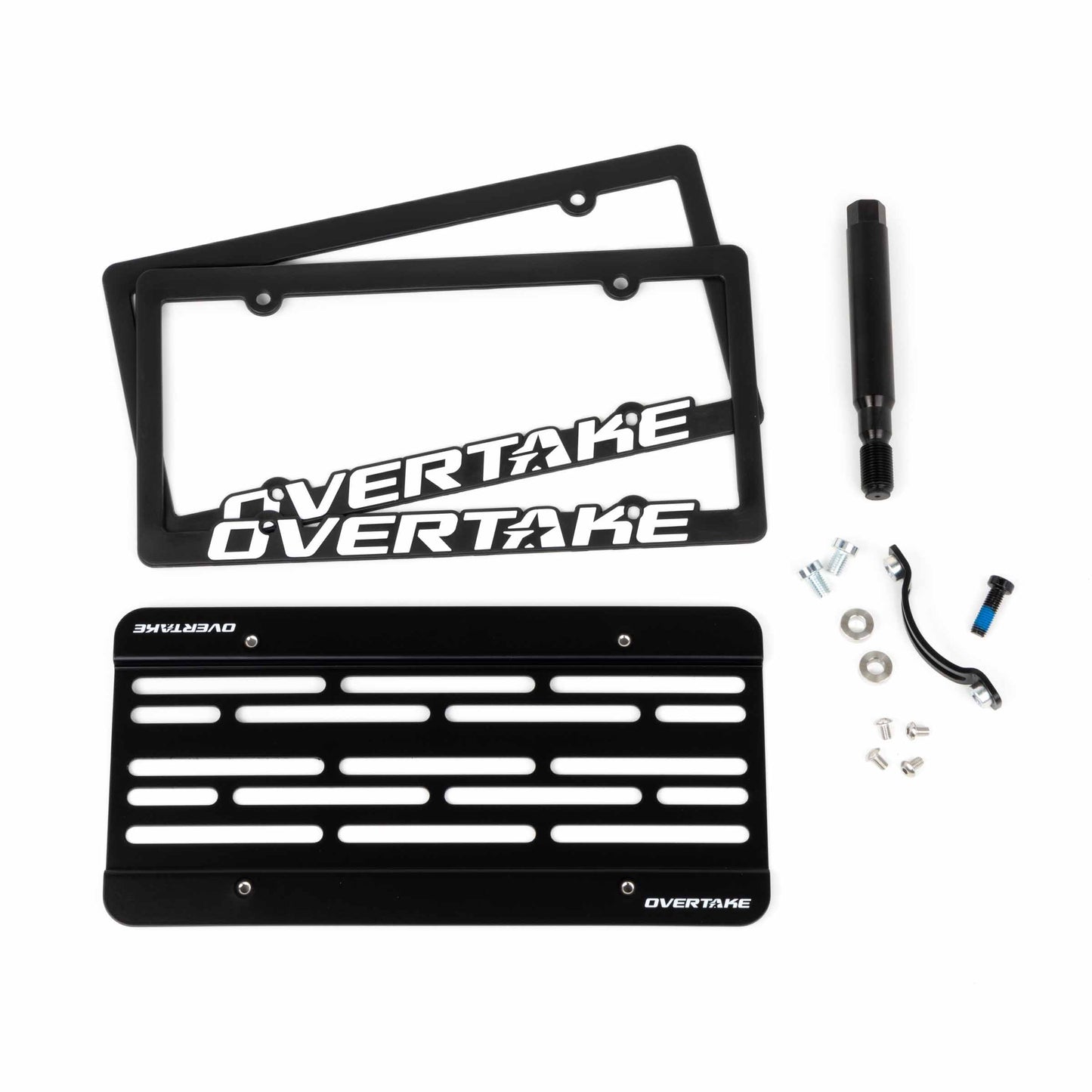 OVERTAKE MaxxAdjust License Plate Relocation Kit - 2018-2026 WRX, 2018-2021 STi, 2018-2026 Crosstrek, 2013-2026 BRZ / FRS / 86, 2017-2023 Impreza