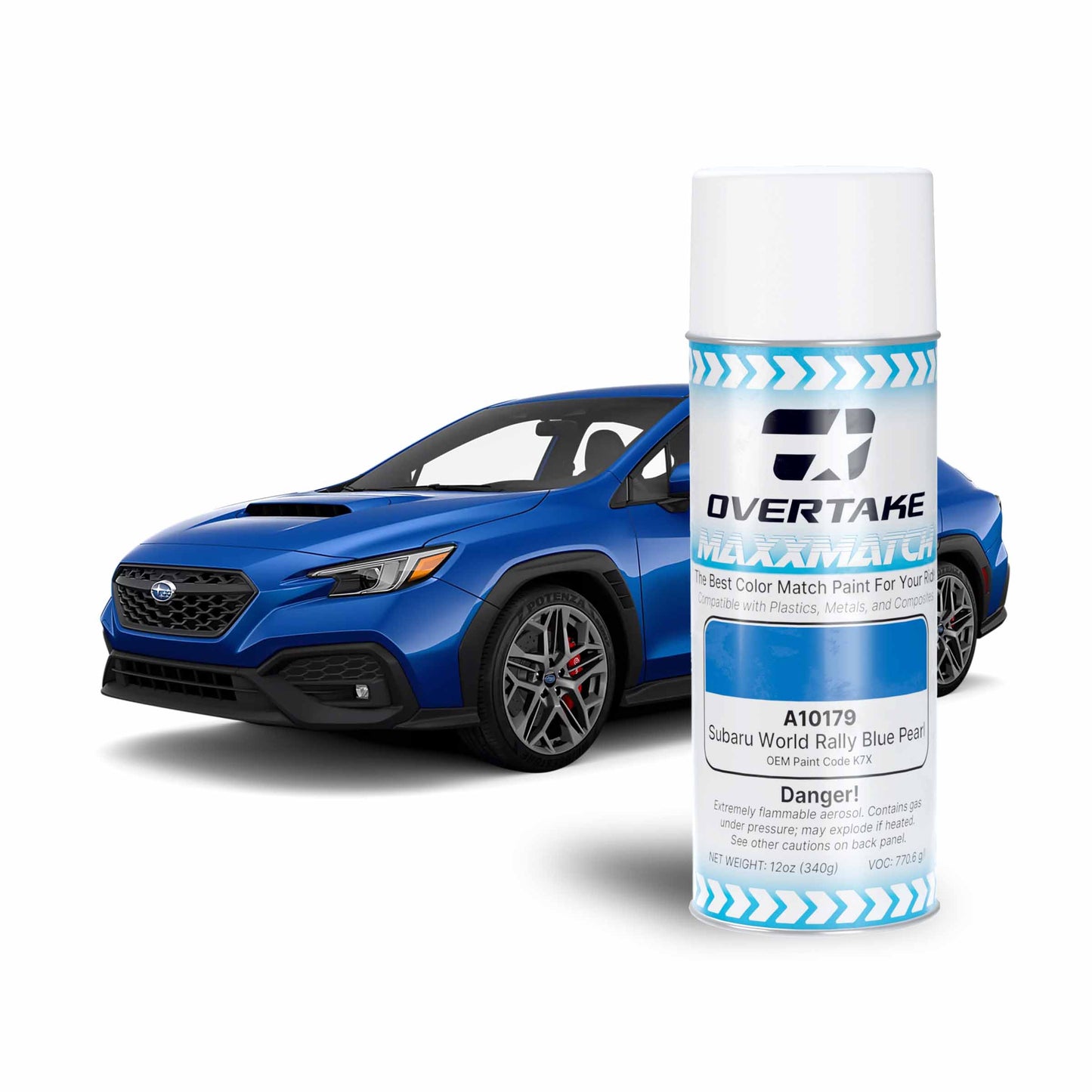 OVERTAKE MaxxMatch Paint - Subaru World Rally Blue Pearl K7X 12oz. Can