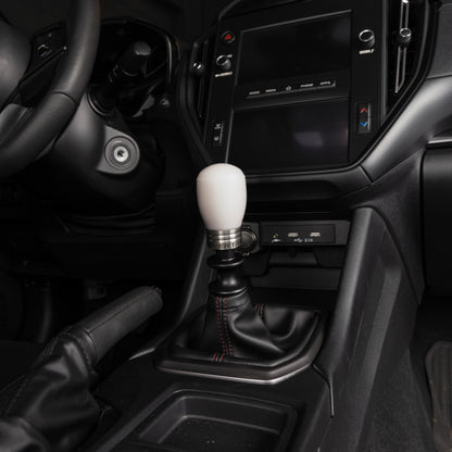 OVERTAKE Stage 1.5 Drivetrain Kit  - ModKnob Delrin Short White Shift Knob - Subaru 2015-2026 WRX, 2018-2023 Crosstrek