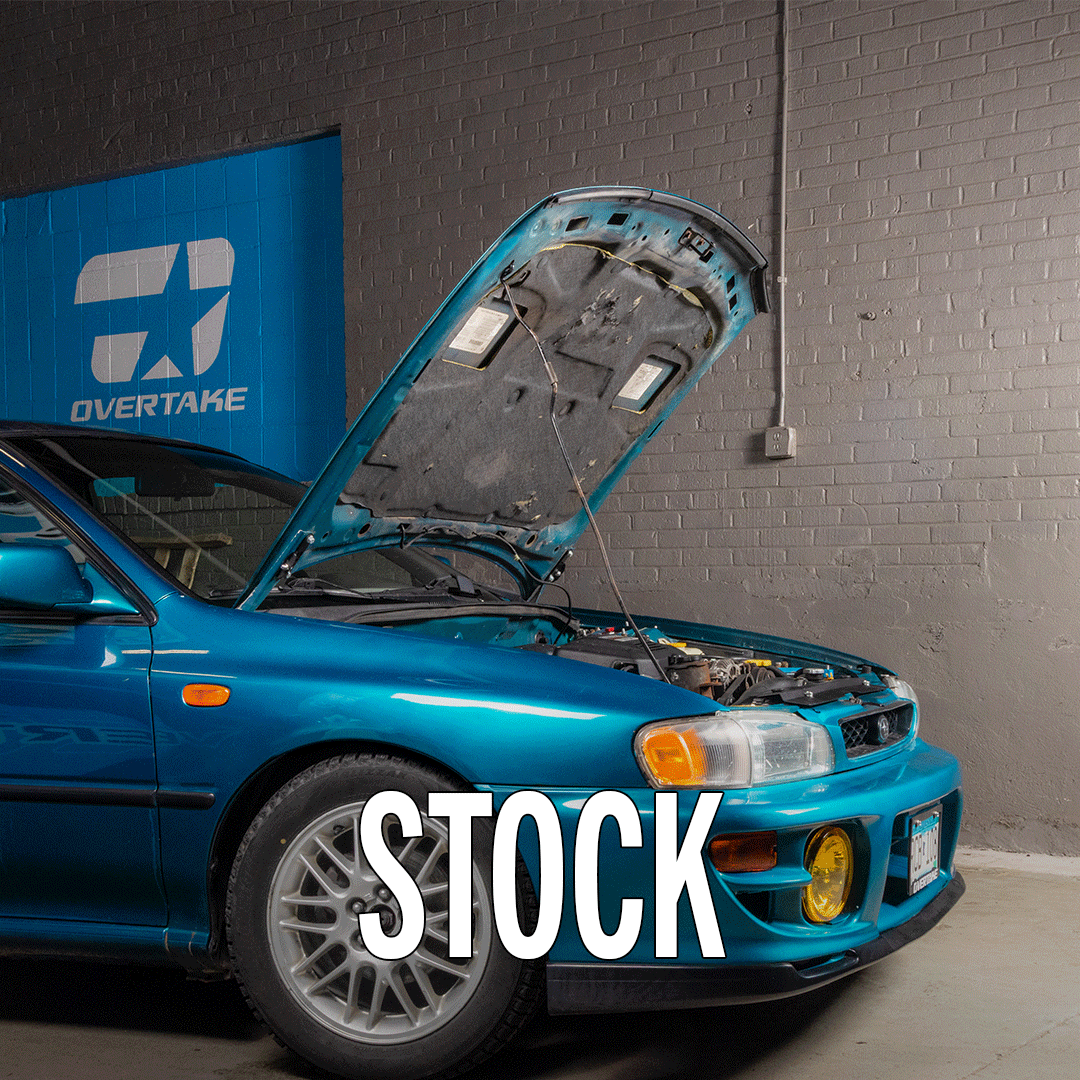 OVERTAKE Hi-Lift Hood Strut Kit - Subaru 1993-01 Impreza, 1998-02 Forester - Steel Hood