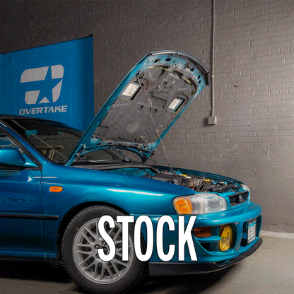 OVERTAKE Hi-Lift Hood Strut Kit - Subaru 1993-01 Impreza, 1998-02 Forester - Steel Hood
